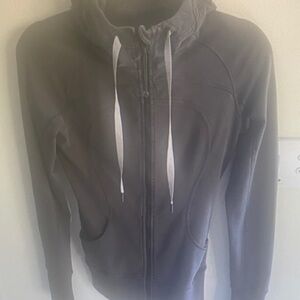 Lululemom vintage Y2K 90’s grey logo hooded scuba jacket 4